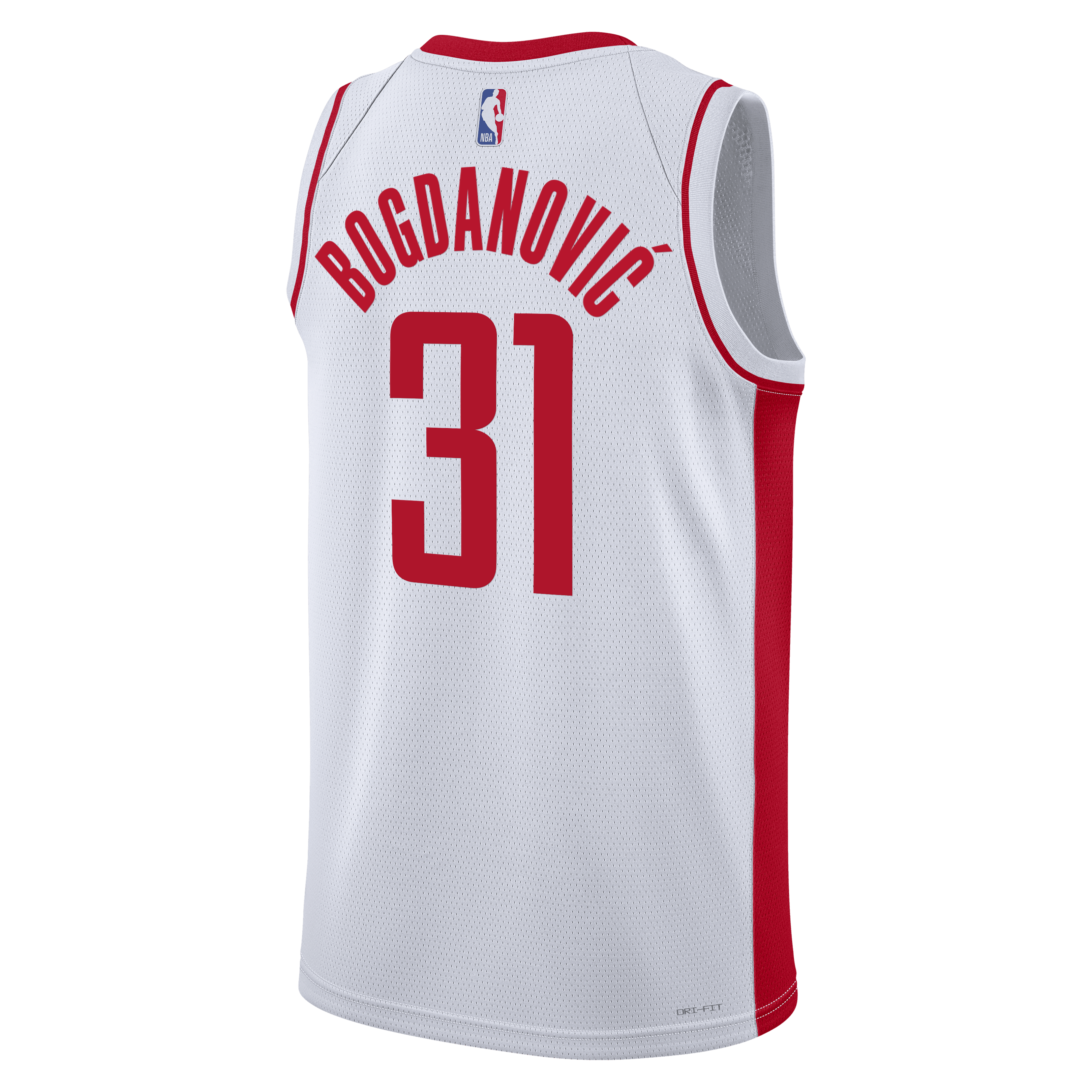 Houston Rockets Nike Association Edition Swingman Jersey - White - Bogdan Bogdanović - Unisex NBA Team Jersey Basketball Fan Apparel
