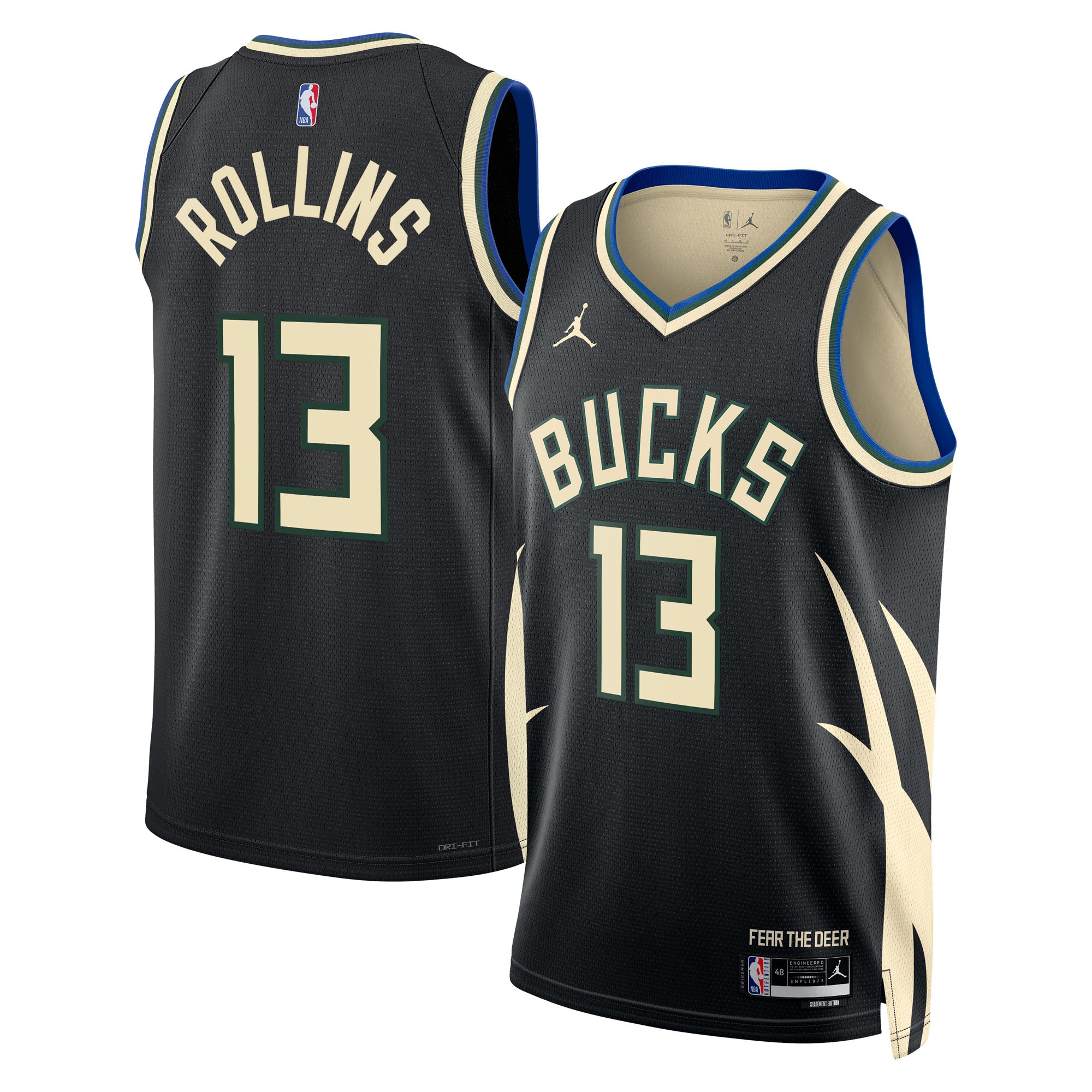 Milwaukee Bucks Jordan Brand Statement Edition Swingman Jersey - Hunter Green - Ryan Rollins - Unisex NBA Team Jersey Basketball Fan Apparel