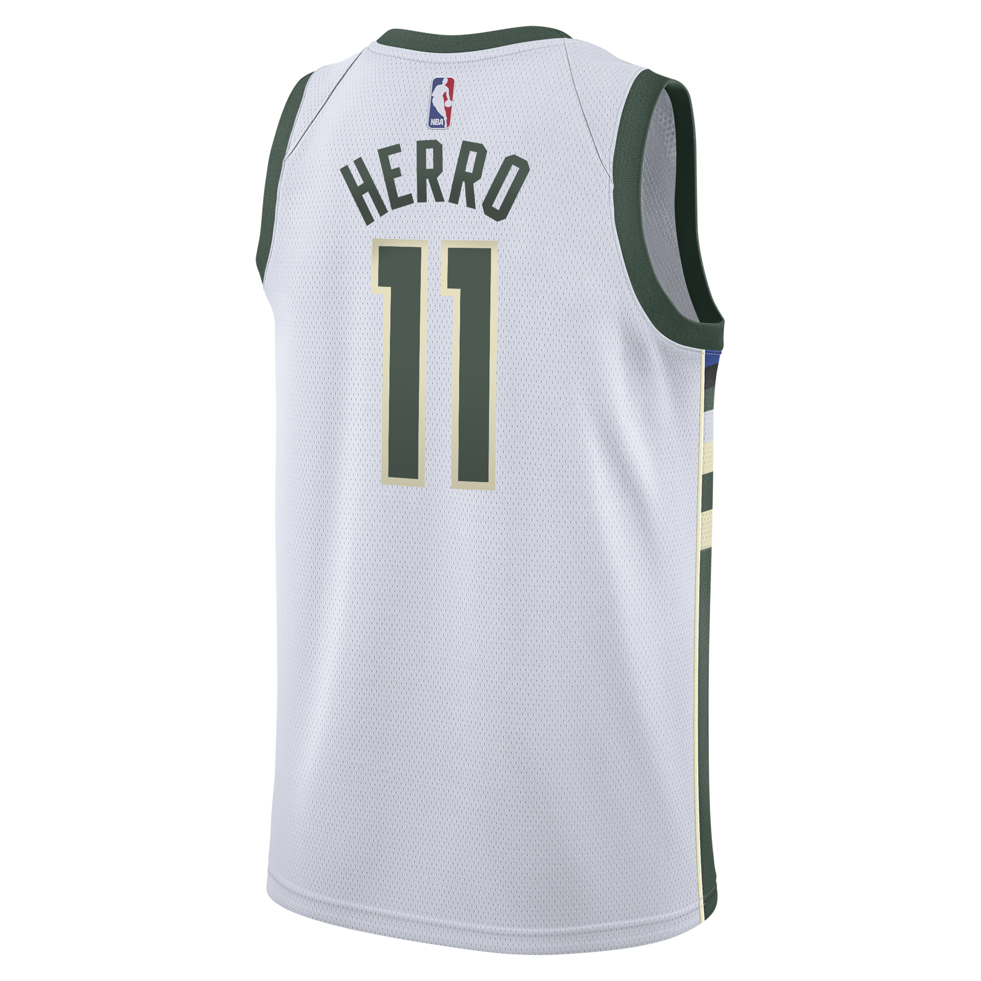 Milwaukee Bucks Nike Association Edition Swingman Jersey - White - Tyler Herro - Youth NBA Team Jersey Basketball Fan Apparel