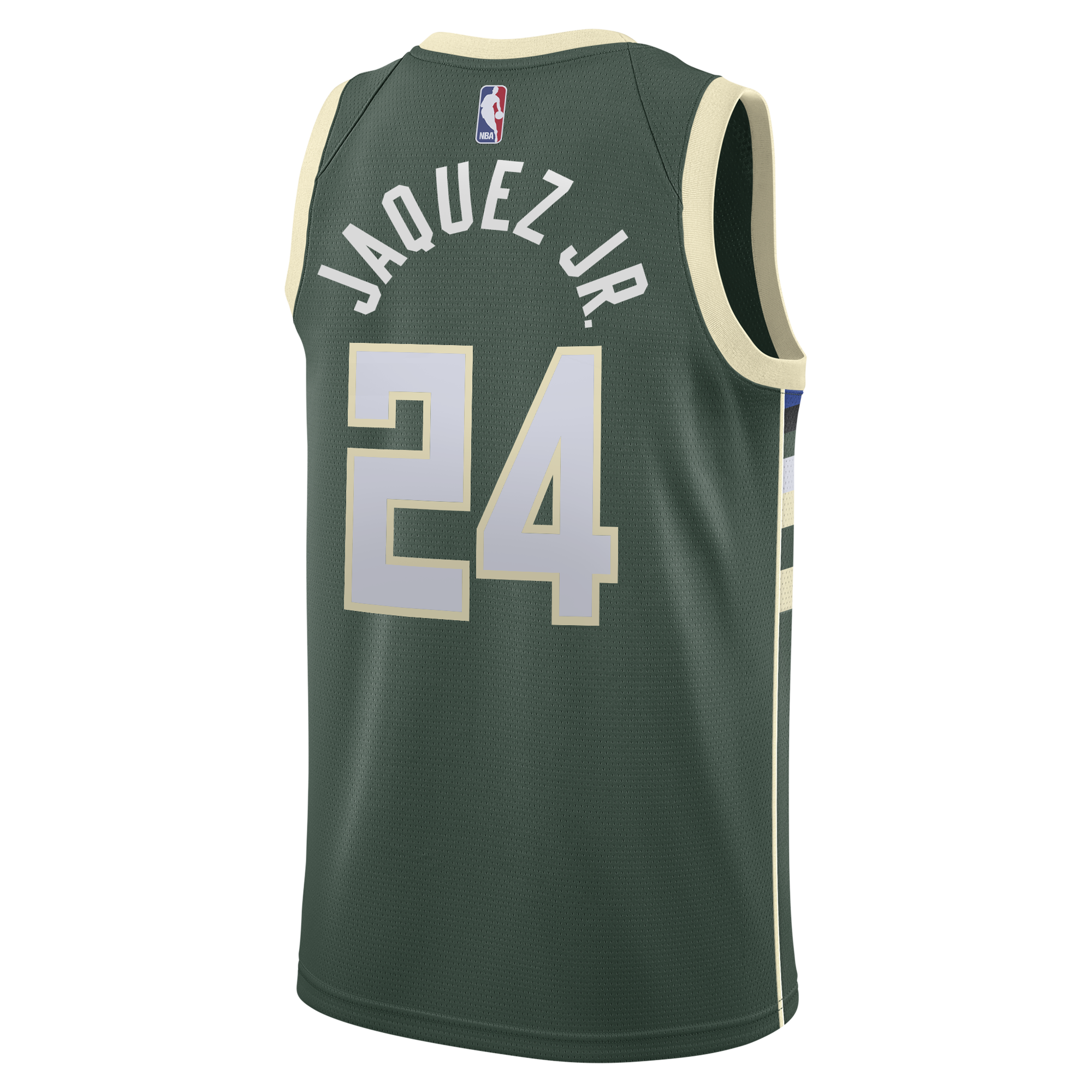 Milwaukee Bucks Nike Icon Edition Swingman Jersey - Hunter Green - Jaime Jaquez Jr. - Youth NBA Team Jersey Basketball Fan Apparel