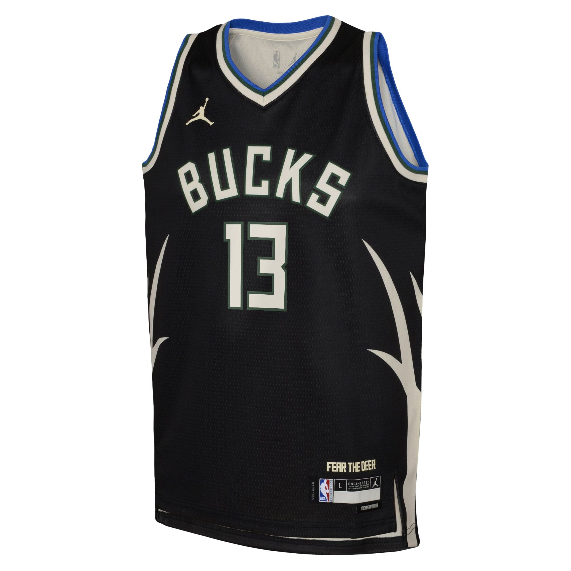 Milwaukee Bucks Jordan Brand Statement Edition Swingman Jersey - Hunter Green - Ryan Rollins - Youth NBA Team Jersey Basketball Fan Apparel