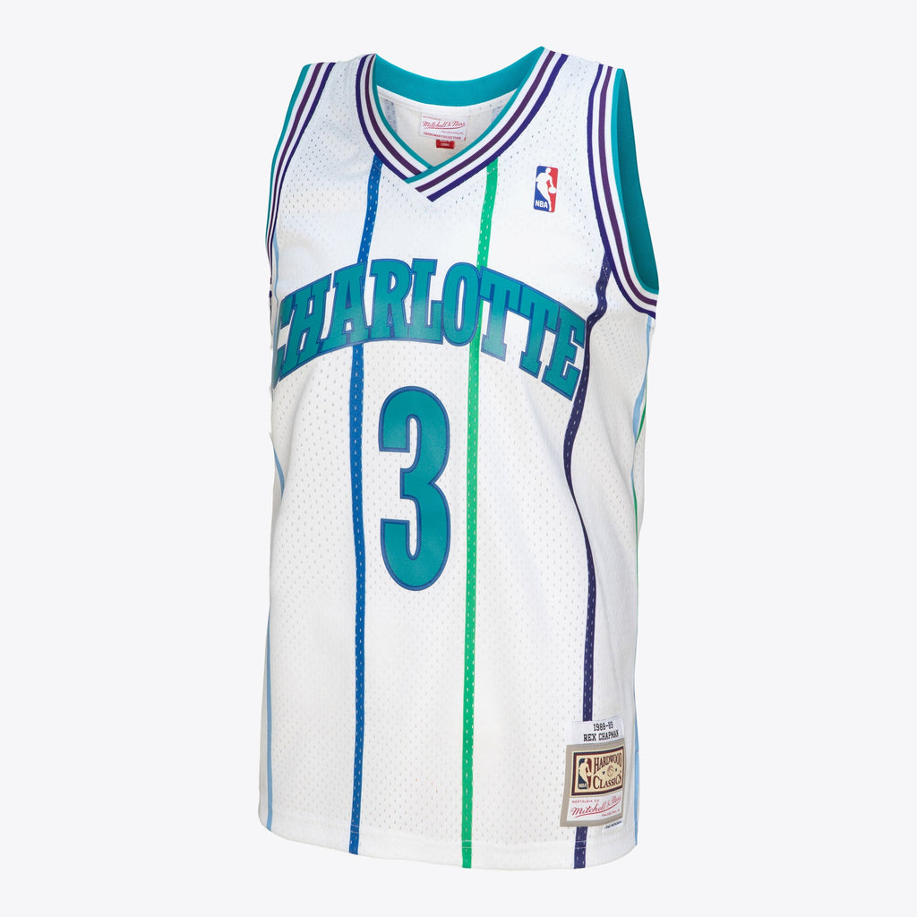 Charlotte Hornets Mitchell & Ness Rex Chapman 1988 Authentic Jersey - White NBA Team Jersey Basketball Fan Apparel