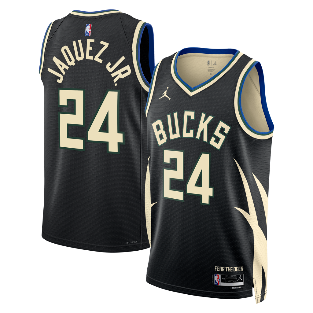 Milwaukee Bucks Jordan Brand Statement Edition Swingman Jersey - Hunter Green - Jaime Jaquez Jr. - Unisex NBA Team Jersey Basketball Fan Apparel