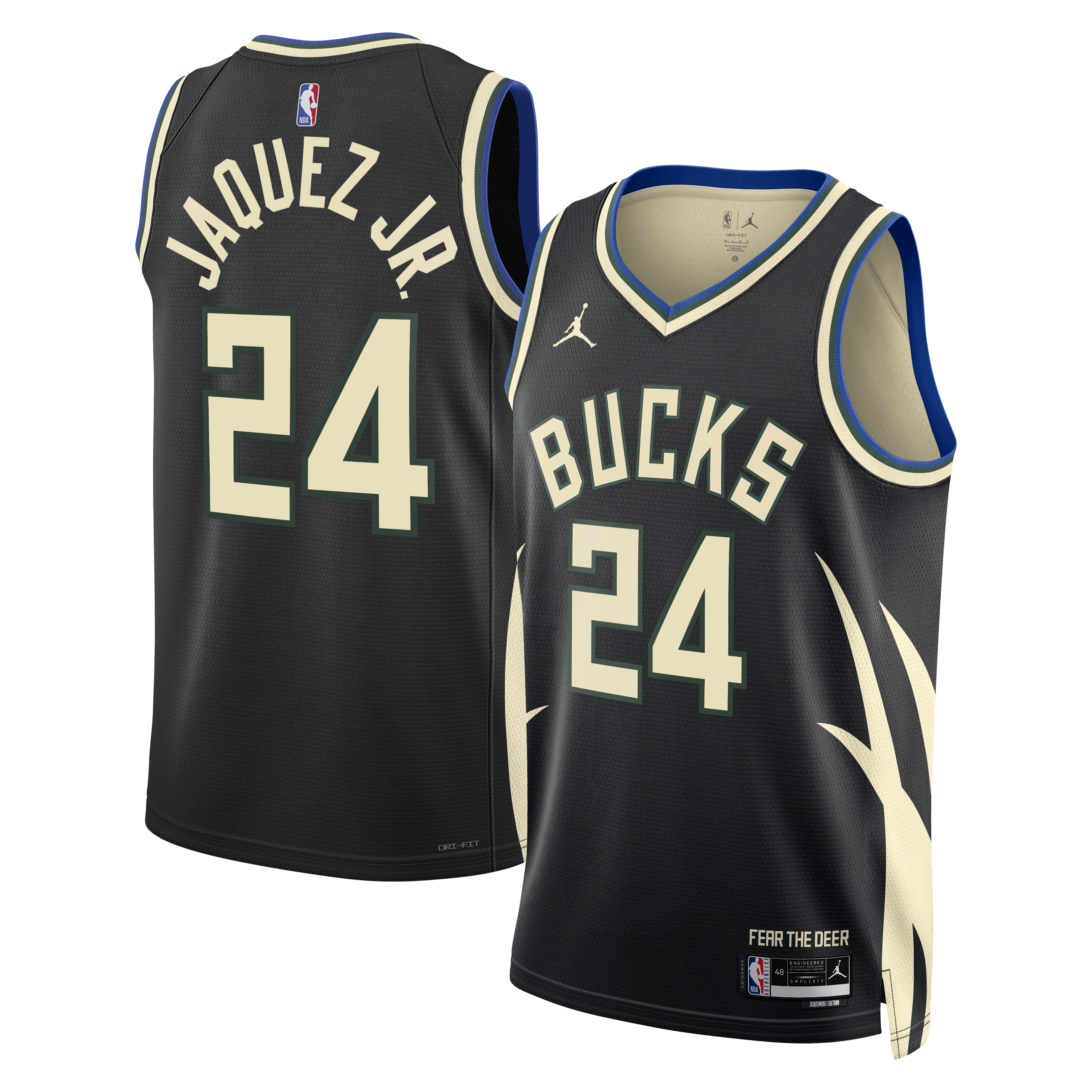 Milwaukee Bucks Jordan Brand Statement Edition Swingman Jersey - Hunter Green - Jaime Jaquez Jr. - Unisex NBA Team Jersey Basketball Fan Apparel