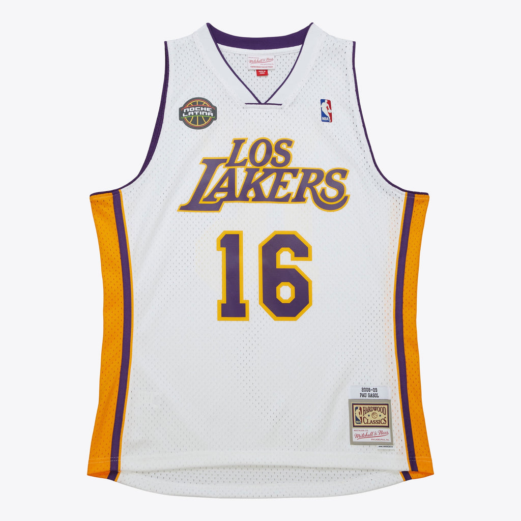 Los Angeles Lakers Mitchell & Ness Swingman Jersey Pau Gasol 2008 NBA Team Jersey Basketball Fan Apparel