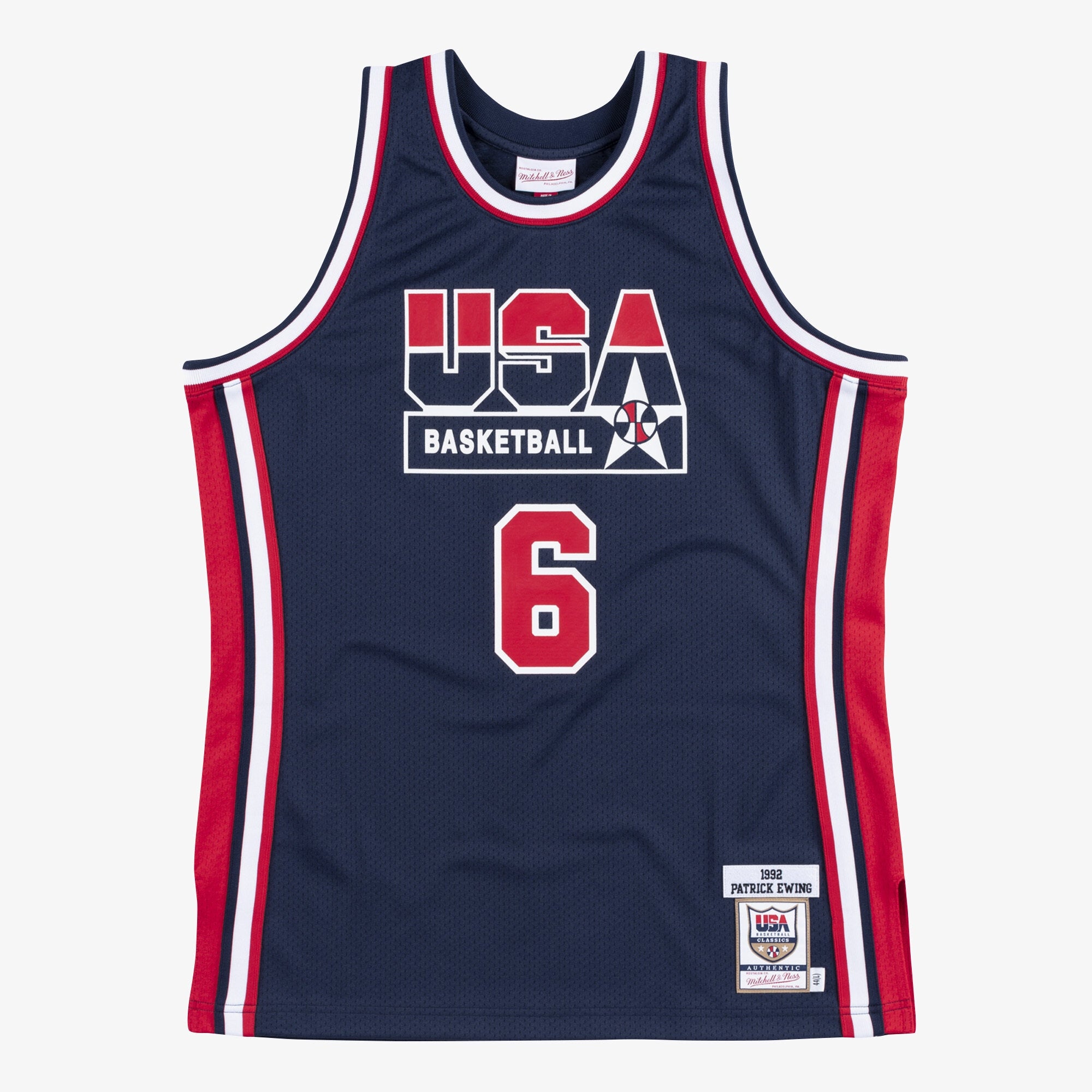 USA Basketball Mitchell & Ness Authentic Jersey Patrick Ewing 1992 Navy NBA Team Jersey Basketball Fan Apparel