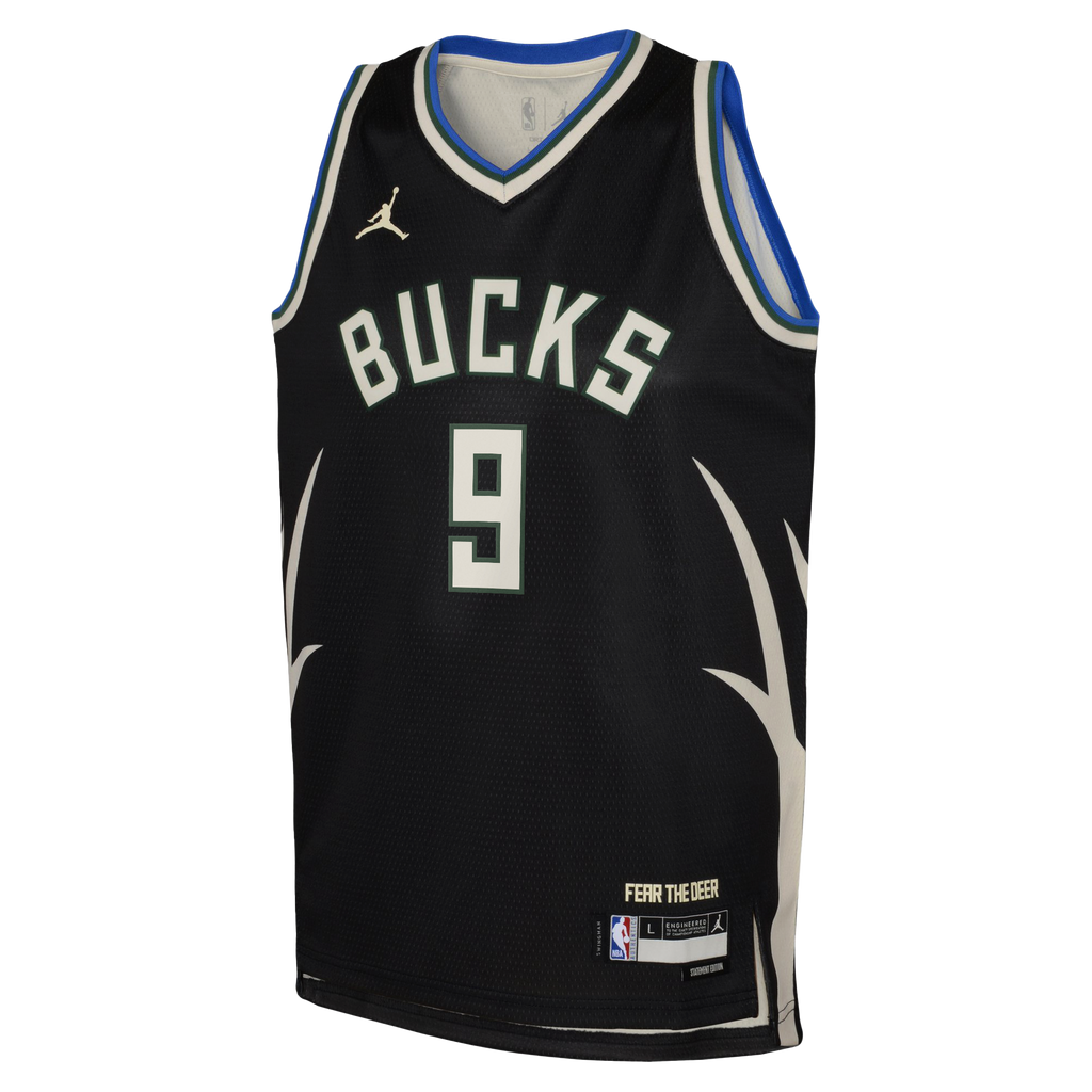 Milwaukee Bucks Jordan Brand Statement Edition Swingman Jersey - Hunter Green - Kel'el Ware - Youth NBA Team Jersey Basketball Fan Apparel