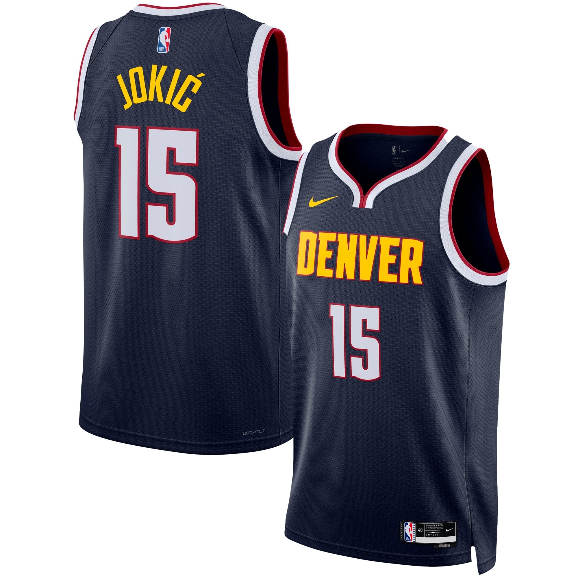 Denver Nuggets Nike Icon Edition Swingman Jersey - Nikola Jokic - Unisex NBA Team Jersey Basketball Fan Apparel