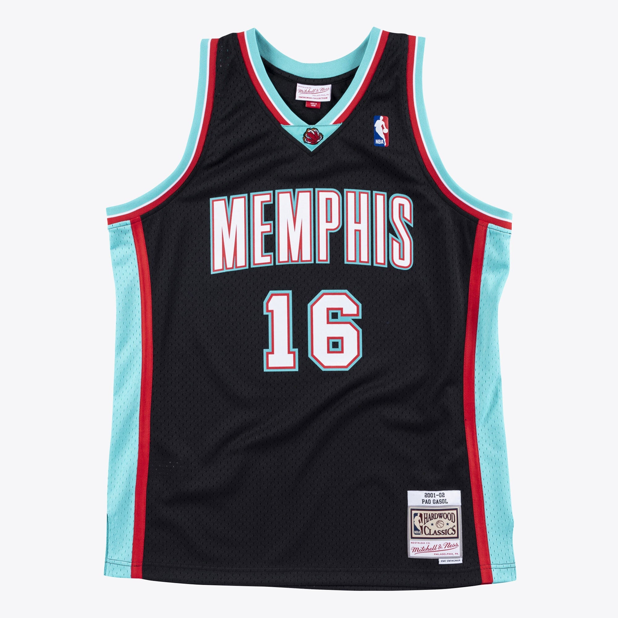 Memphis Grizzlies Mitchell & Ness Swingman Jersey Pau Gasol 2001-02 NBA Team Jersey Basketball Fan Apparel