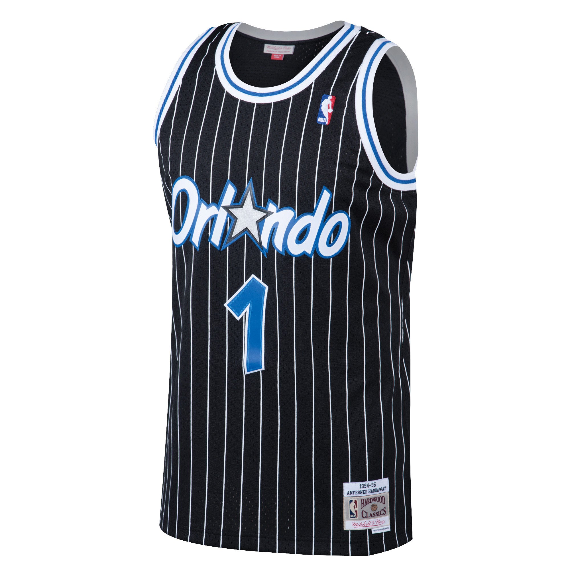 Orlando Magic Mitchell & Ness Penny Hardaway 1994-95 Hardwood Classics Swingman Jersey - Black - Men's NBA Team Jersey Basketball Fan Apparel