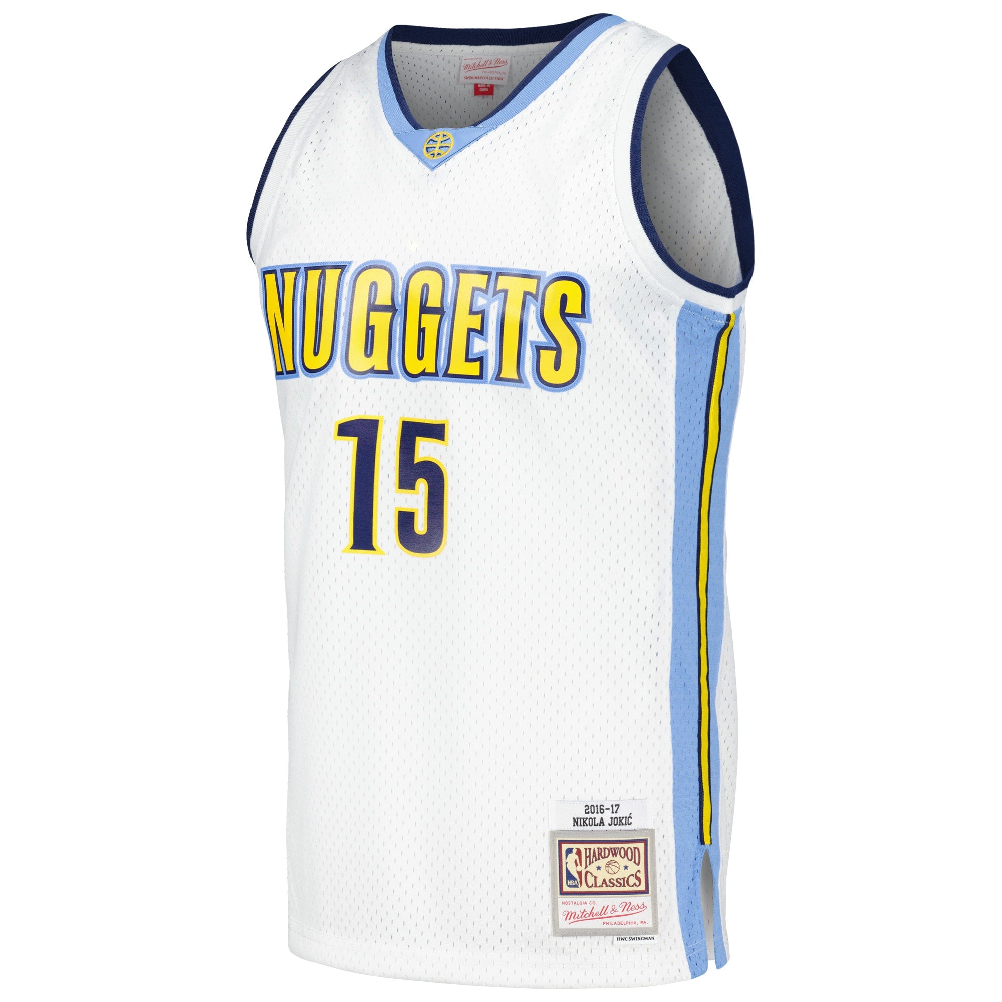 Denver Nuggets Mitchell & Ness Nikola Jokic 2016/17 Throwback Swingman Jersey - White - Men's NBA Team Jersey Basketball Fan Apparel