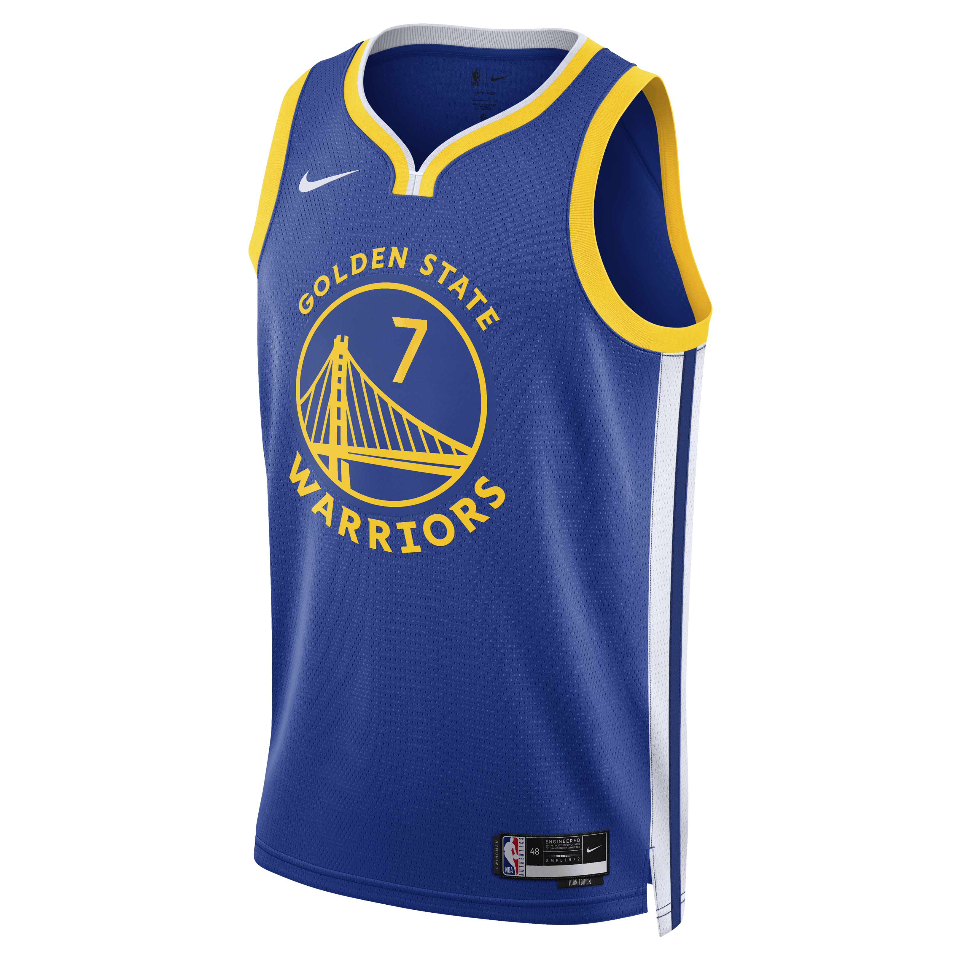 Golden State Warriors Nike Icon Edition Swingman Jersey - Royal - Kristaps Porziņģis - Unisex NBA Team Jersey Basketball Fan Apparel