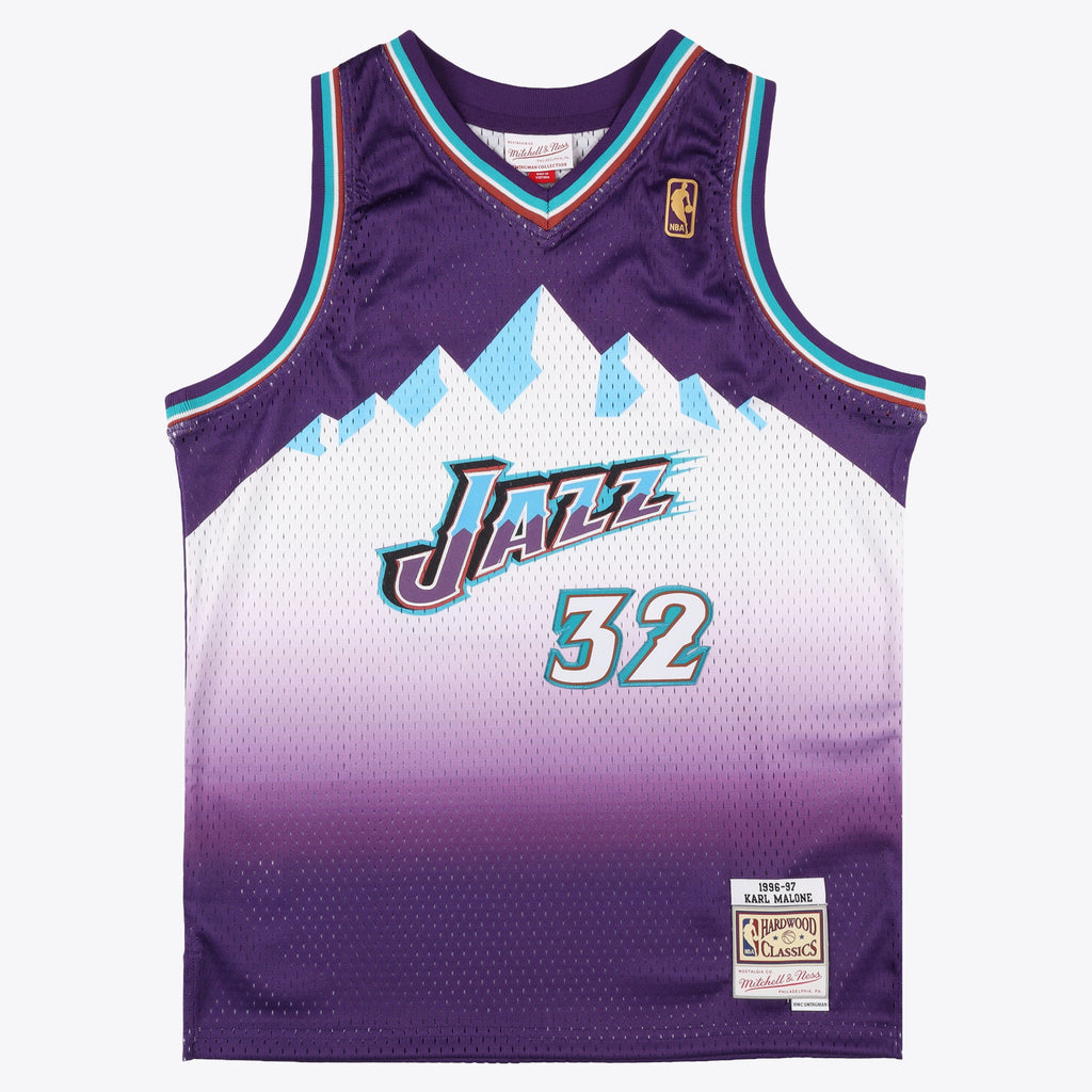 Utah Jazz Mitchell & Ness Road Swingman Jersey - Karl Malone - Youth NBA Team Jersey Basketball Fan Apparel