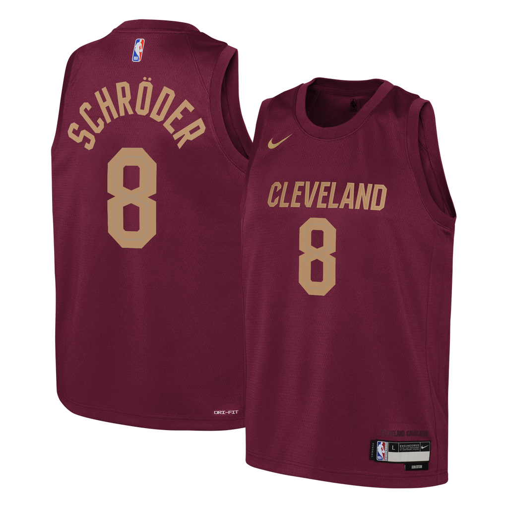 Cleveland Cavaliers Nike Icon Edition Swingman Jersey - Wine - Dennis Schröder - Youth NBA Team Jersey Basketball Fan Apparel