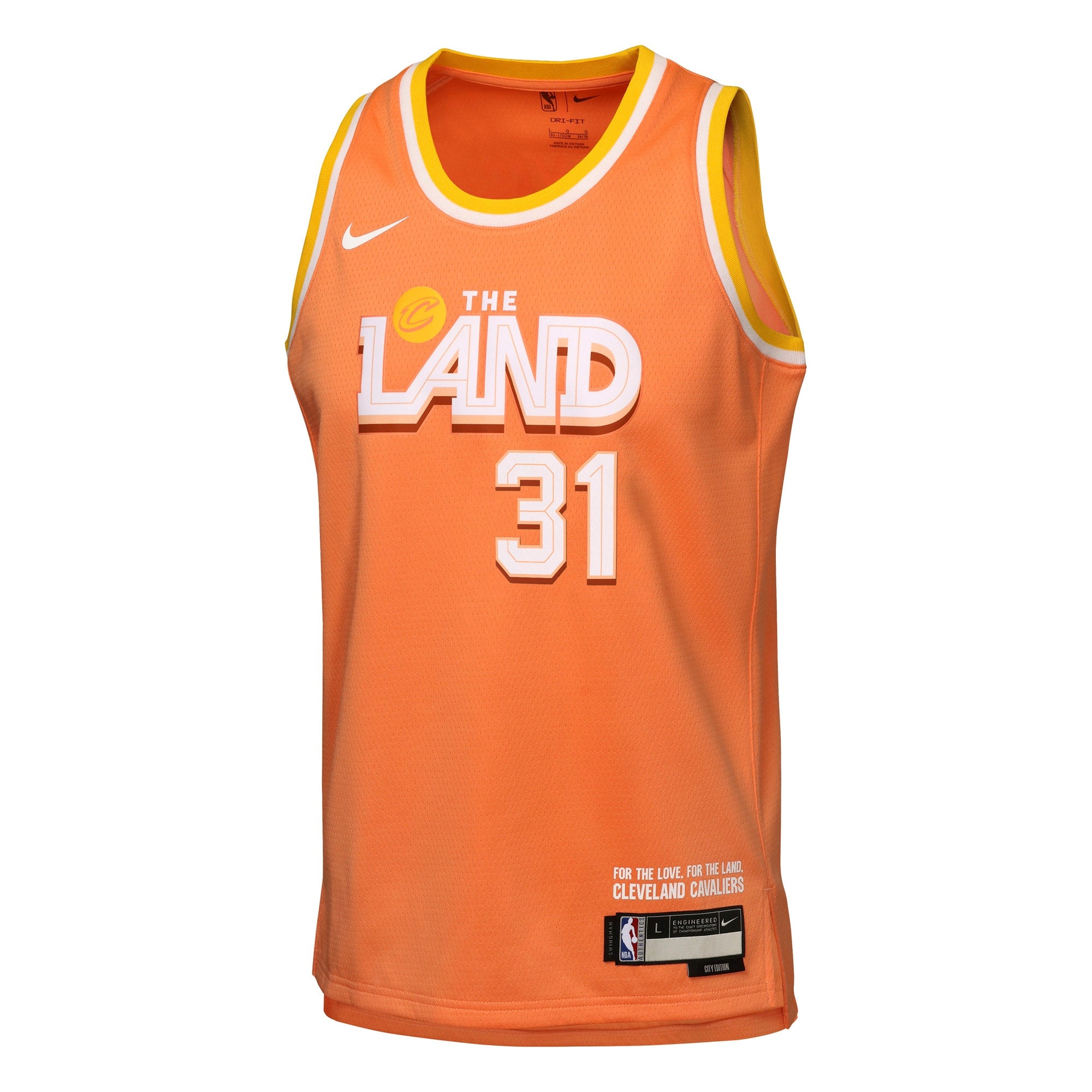 Cleveland Cavaliers Nike 2025/26 City Edition Swingman Jersey - Orange - Jarrett Allen - Youth NBA Team Jersey Basketball Fan Apparel