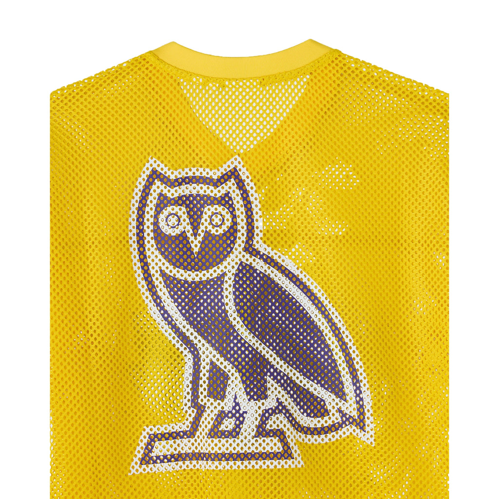 Los Angeles Lakers X OVO Mesh Football Jersey - Men's NBA Team Jersey Basketball Fan Apparel