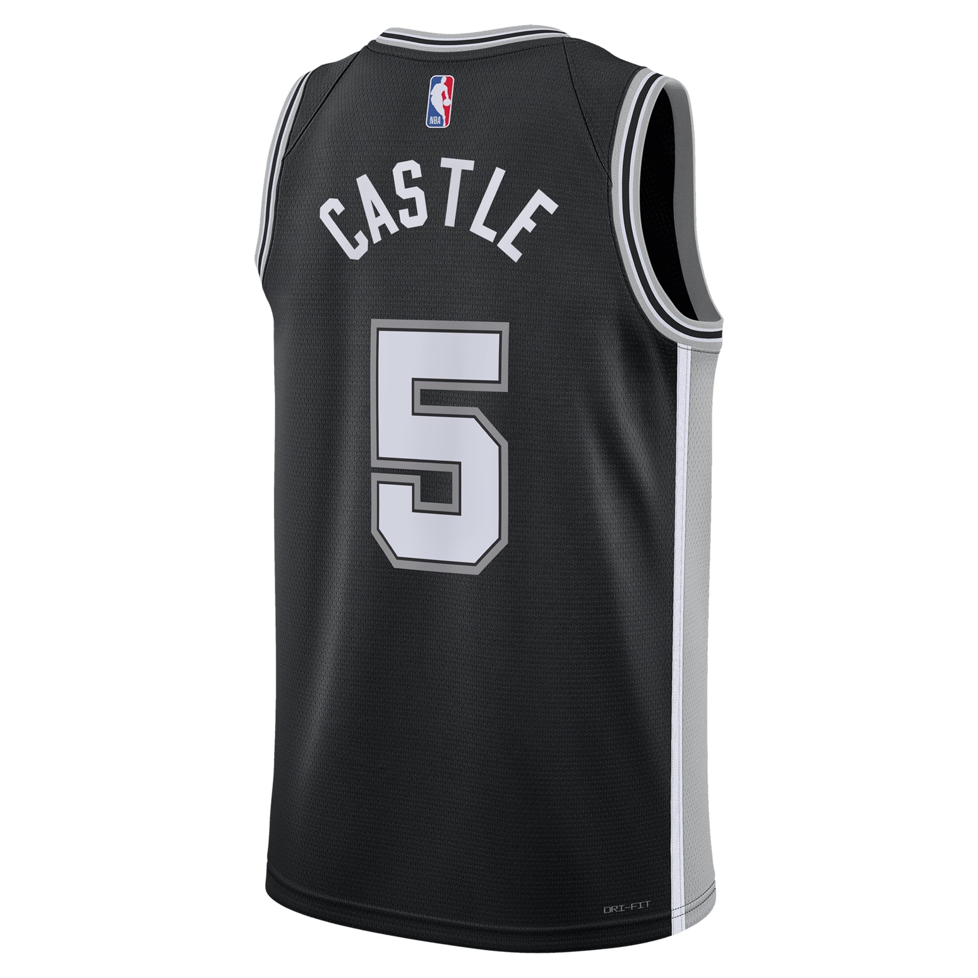 San Antonio Spurs Nike Icon Swingman Jersey - Black - Stephon Castle - Unisex NBA Team Jersey Basketball Fan Apparel
