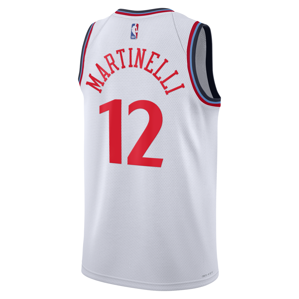 Los Angeles Clippers Nike Replica Association Edition Swingman Jersey - White - Nick Martinelli - Unisex NBA Team Jersey Basketball Fan Apparel