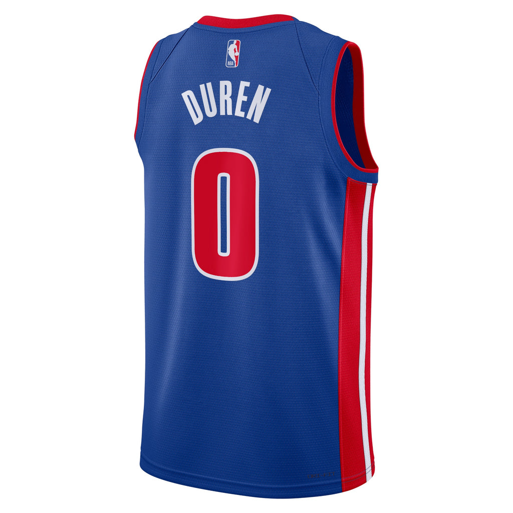 Detroit Pistons Nike Icon Edition Swingman Jersey - Blue - Jalen Duren - Unisex NBA Team Jersey Basketball Fan Apparel