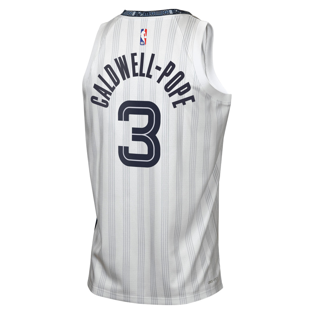 Memphis Grizzlies Nike 2025/26 City Edition Swingman Jersey - Gray - Kentavious Caldwell-Pope - Youth NBA Team Jersey Basketball Fan Apparel