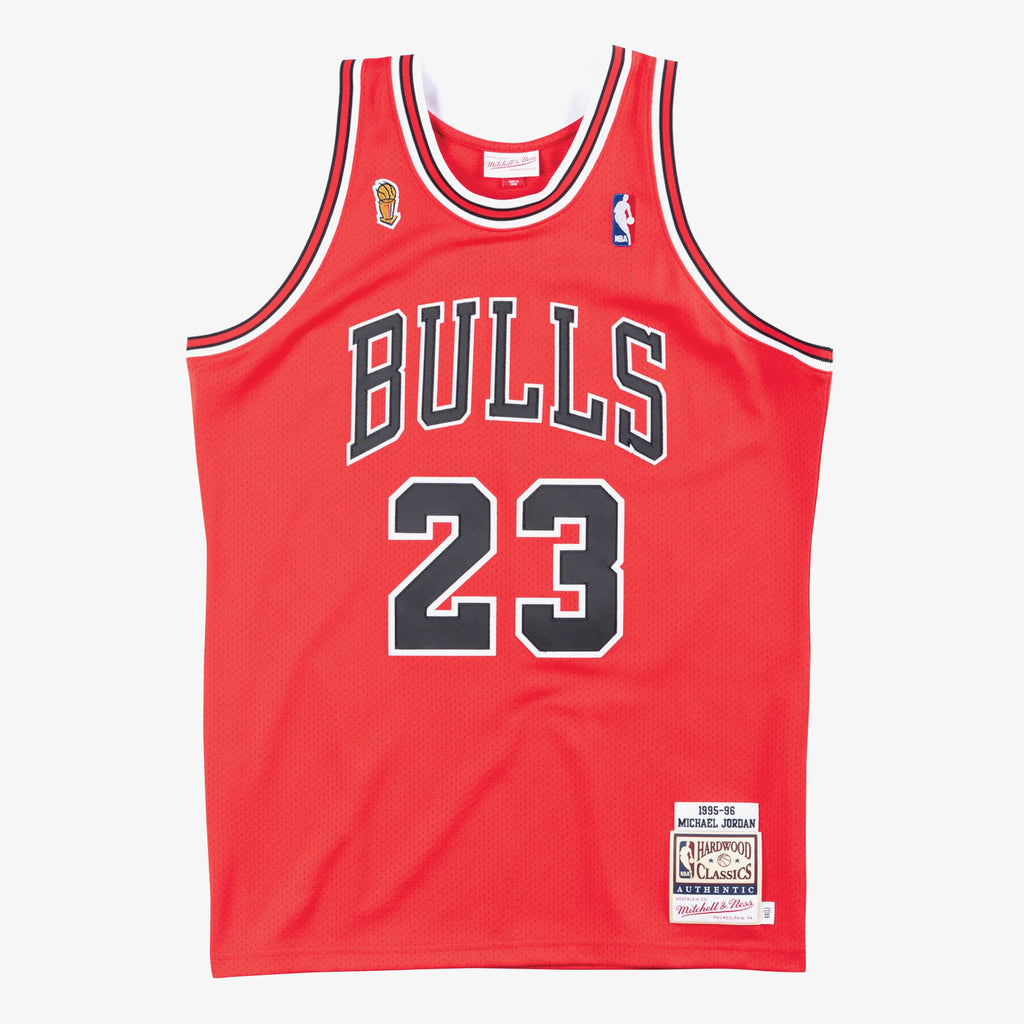 Chicago Bulls Mitchell & Ness Authentic Jersey Road Finals Michael Jordan 1995-96 NBA Team Jersey Basketball Fan Apparel