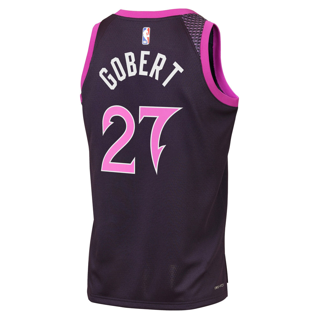 Minnesota Timberwolves Nike 2025/26 City Edition Swingman Jersey - Black - Rudy Gobert - Youth NBA Team Jersey Basketball Fan Apparel