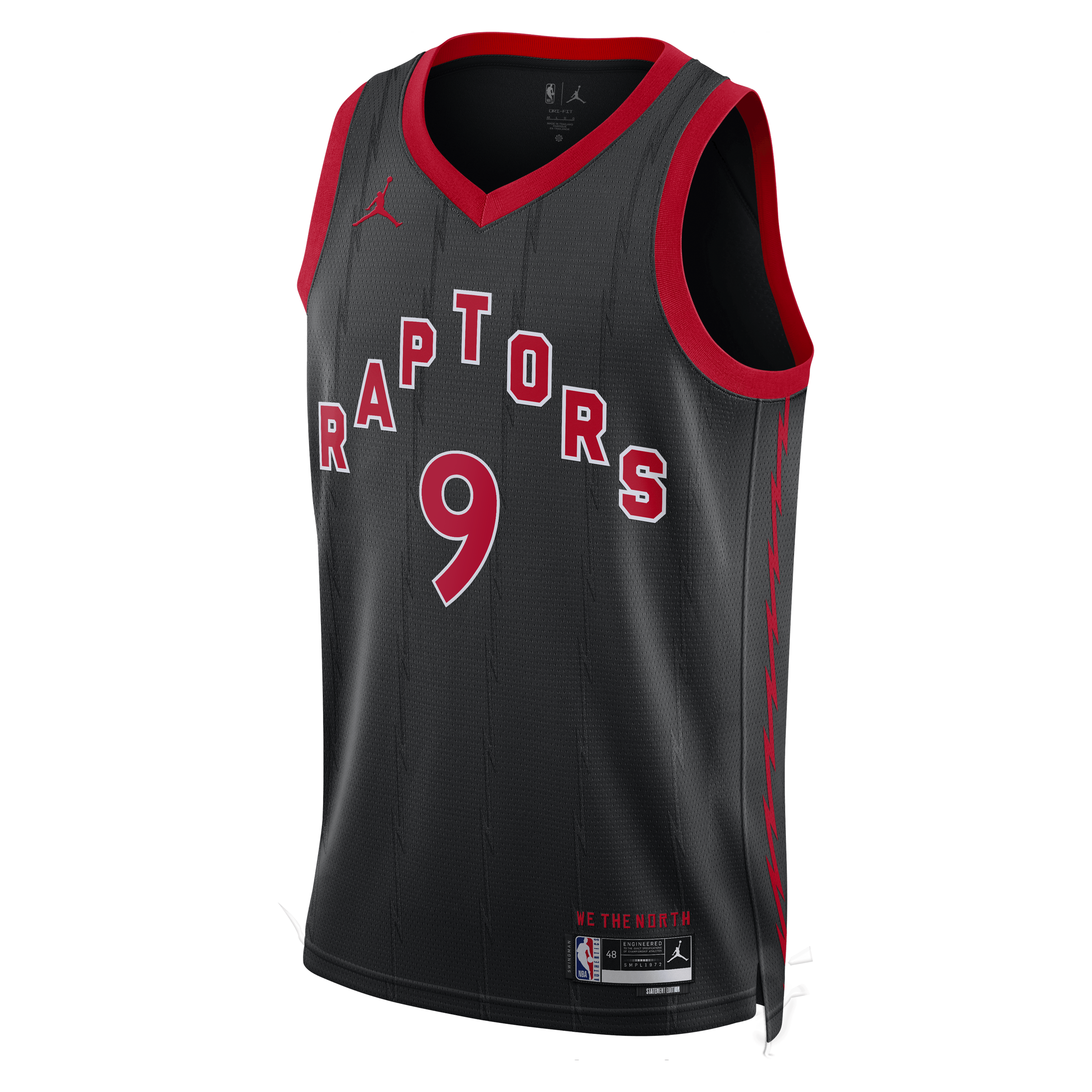 Toronto Raptors Jordan Brand Statement Edition Swingman Jersey - Black - RJ Barrett - Unisex NBA Team Jersey Basketball Fan Apparel