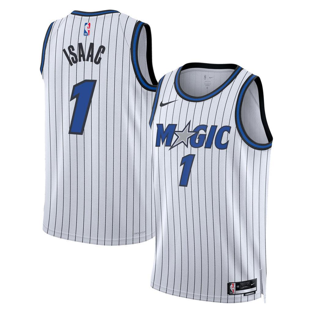 Orlando Magic Nike Replica Association Edition Swingman Jersey - White - Jonathan Isaac - Unisex NBA Team Jersey Basketball Fan Apparel