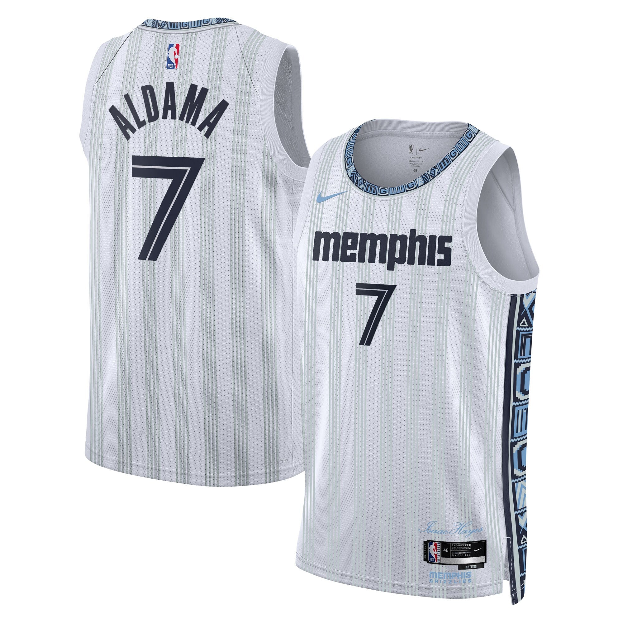 Memphis Grizzlies Nike 2025/26 City Edition Swingman Jersey - Gray - Santi Aldama - Unisex NBA Team Jersey Basketball Fan Apparel