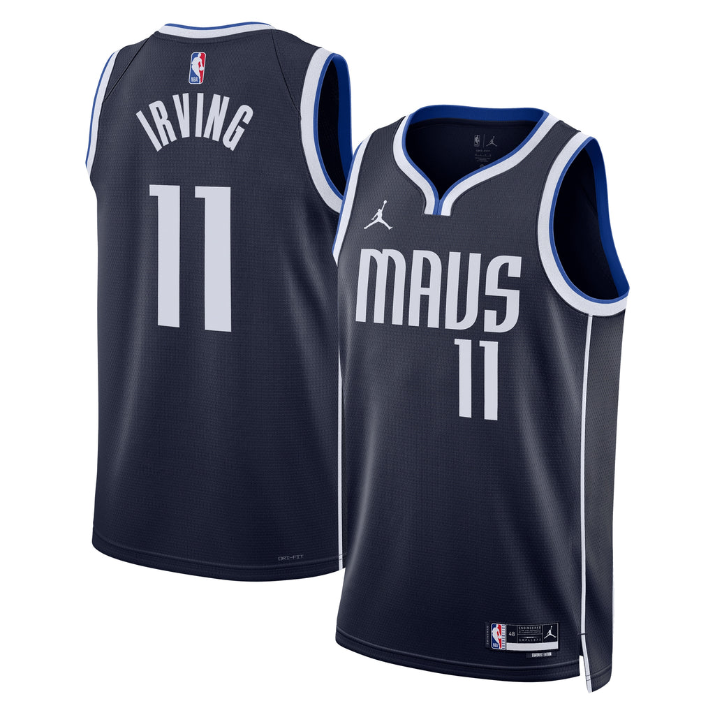 Dallas Mavericks Jordan Statement Edition Swingman Jersey - Navy - Kyrie Irving - Unisex NBA Team Jersey Basketball Fan Apparel