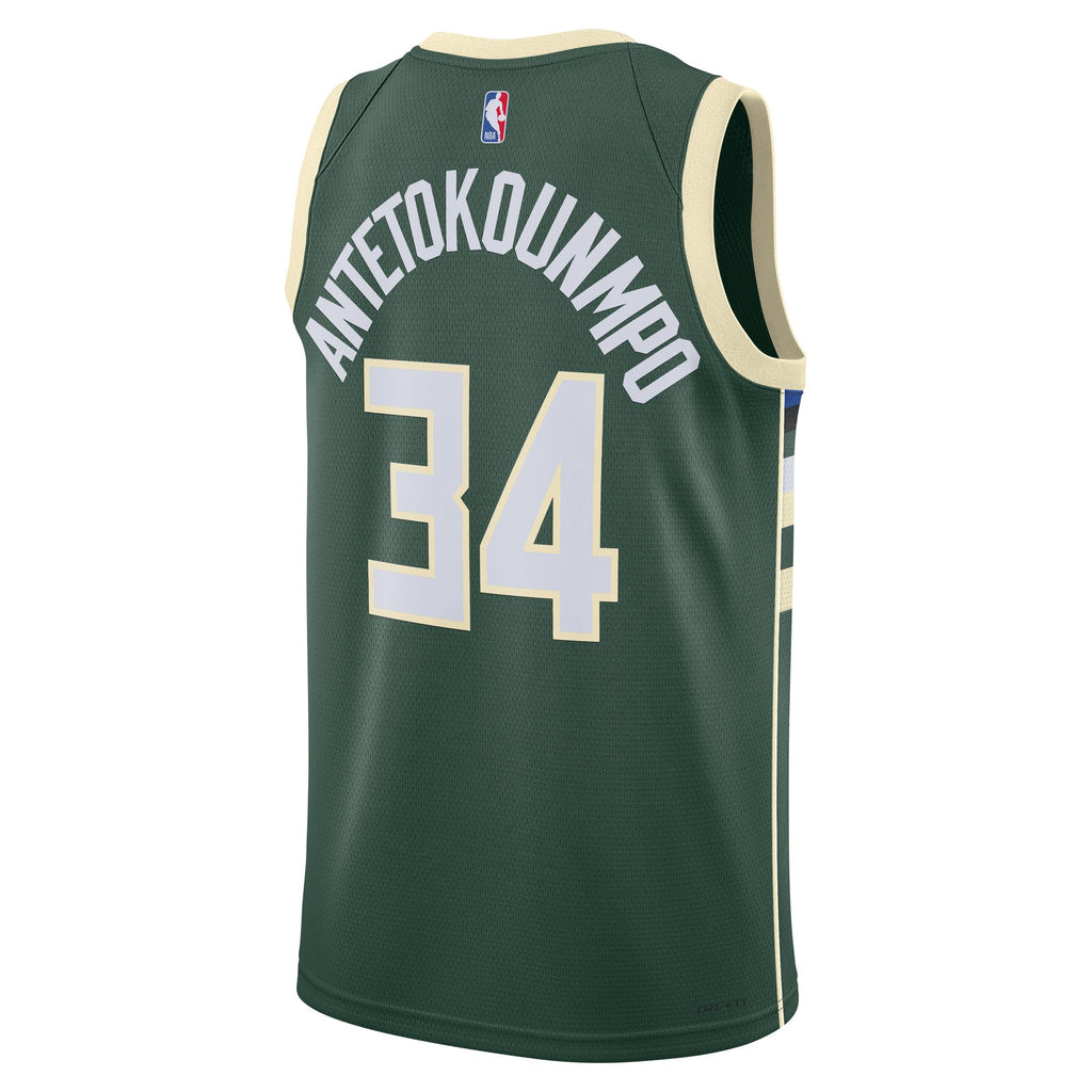 Milwaukee Bucks Giannis Antetokounmpo Nike Dri-Fit Swingman Jersey NBA Team Jersey Basketball Fan Apparel
