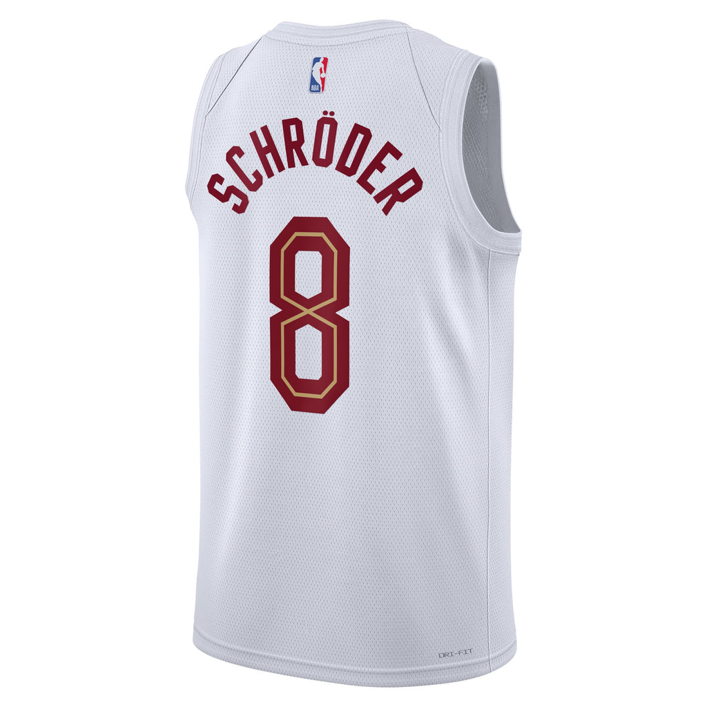 Cleveland Cavaliers Nike Association Edition Swingman Jersey - White - Dennis Schröder - Unisex NBA Team Jersey Basketball Fan Apparel