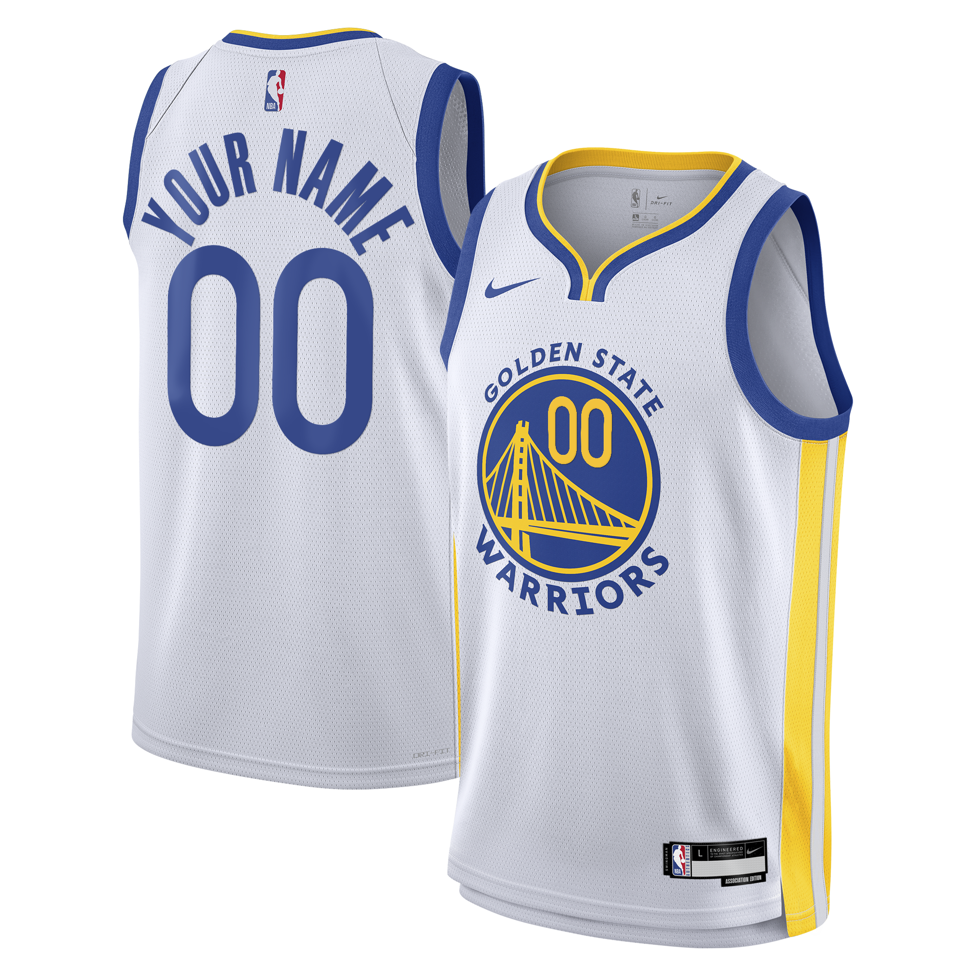 Golden State Warriors NBA Association Swingman Jersey - Youth NBA Team Jersey Basketball Fan Apparel