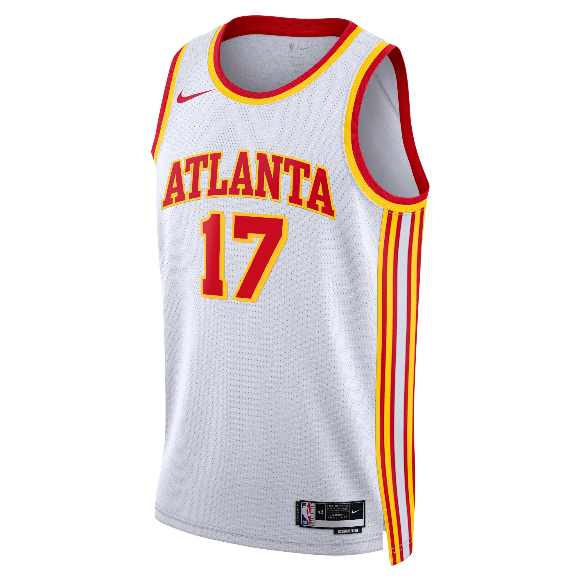 Atlanta Hawks Nike Association Edition Swingman Jersey - White - Onyeka Okongwu - Unisex NBA Team Jersey Basketball Fan Apparel