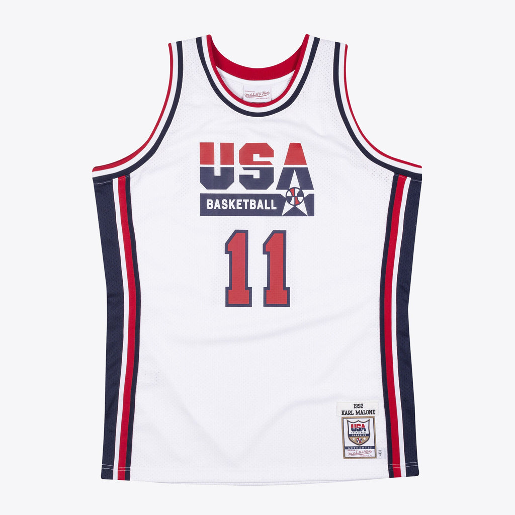USA Basketball Mitchell & Ness Authentic Jersey Karl Malone 1992 NBA Team Jersey Basketball Fan Apparel