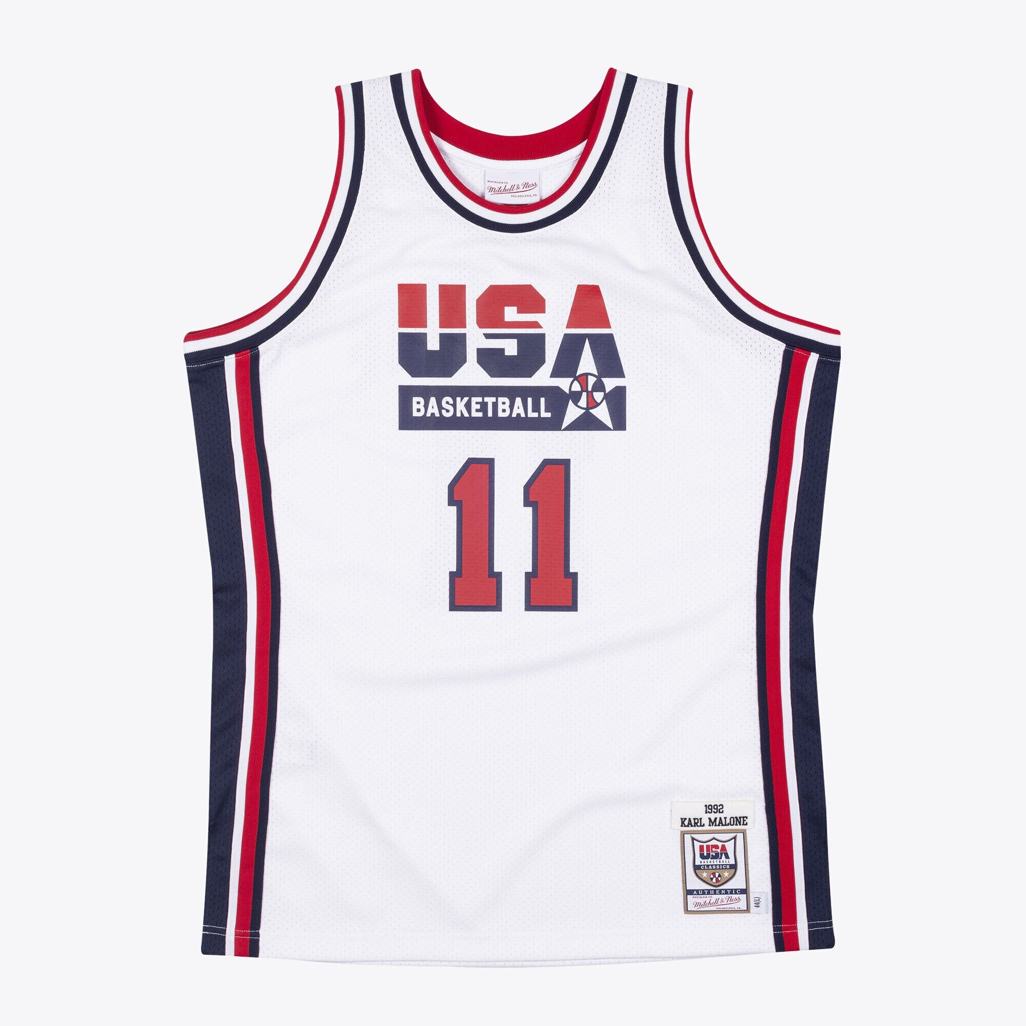 USA Basketball Mitchell & Ness Authentic Jersey Karl Malone 1992 NBA Team Jersey Basketball Fan Apparel