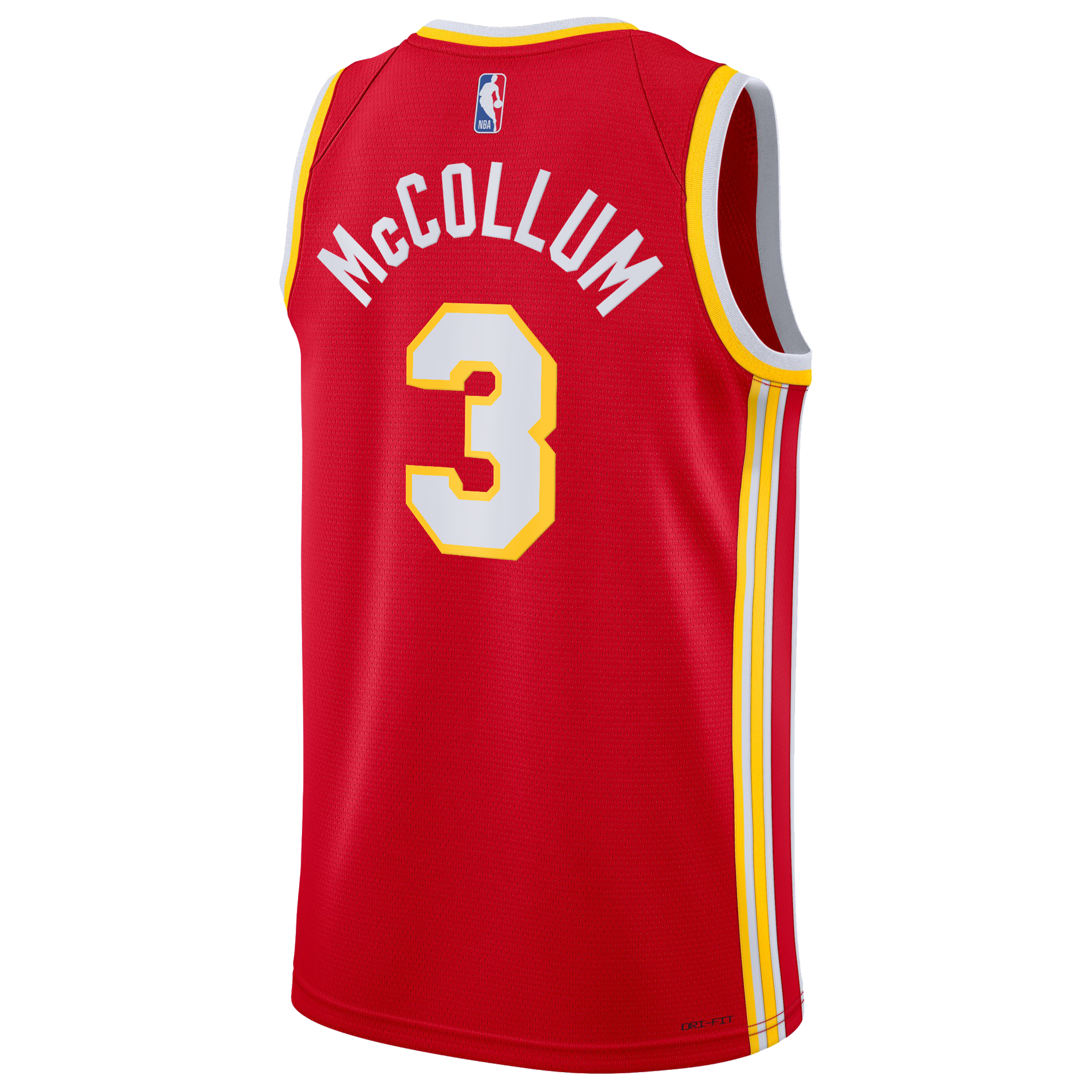 Atlanta Hawks Nike Icon Edition Swingman Jersey - Red - CJ McCollum - Youth NBA Team Jersey Basketball Fan Apparel