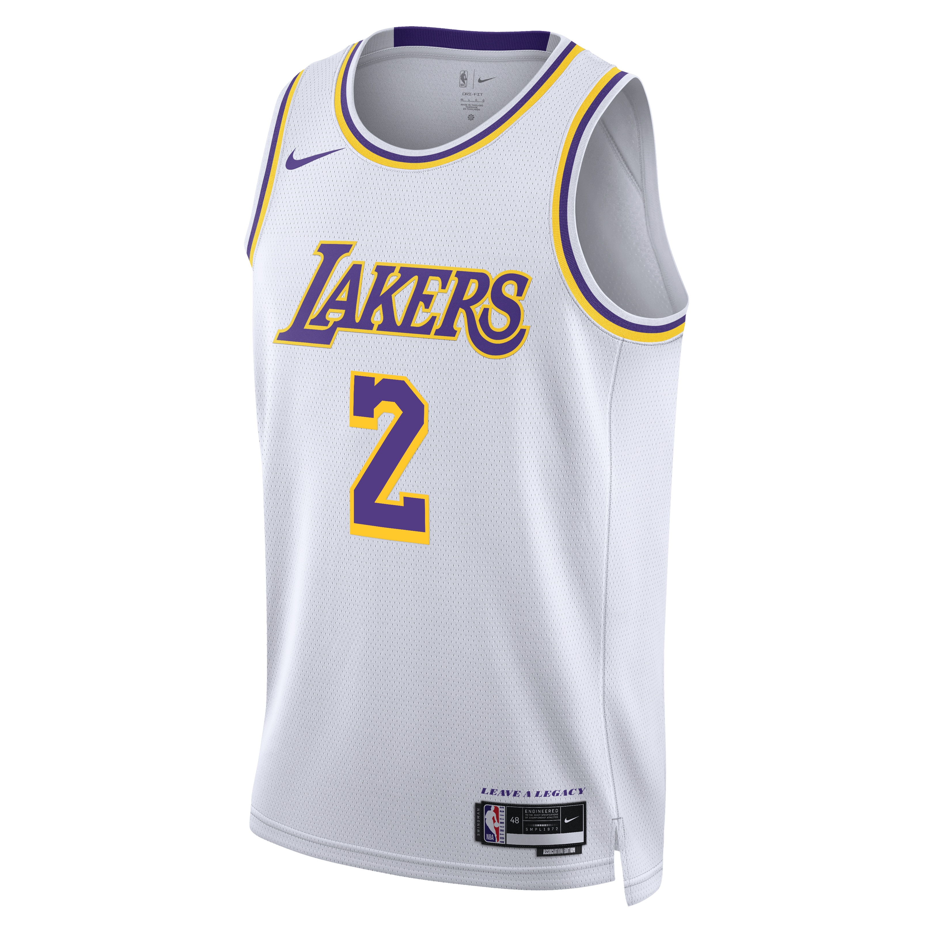 Los Angeles Lakers Nike Association Edition Swingman Jersey - White - Jarred Vanderbilt - Unisex NBA Team Jersey Basketball Fan Apparel