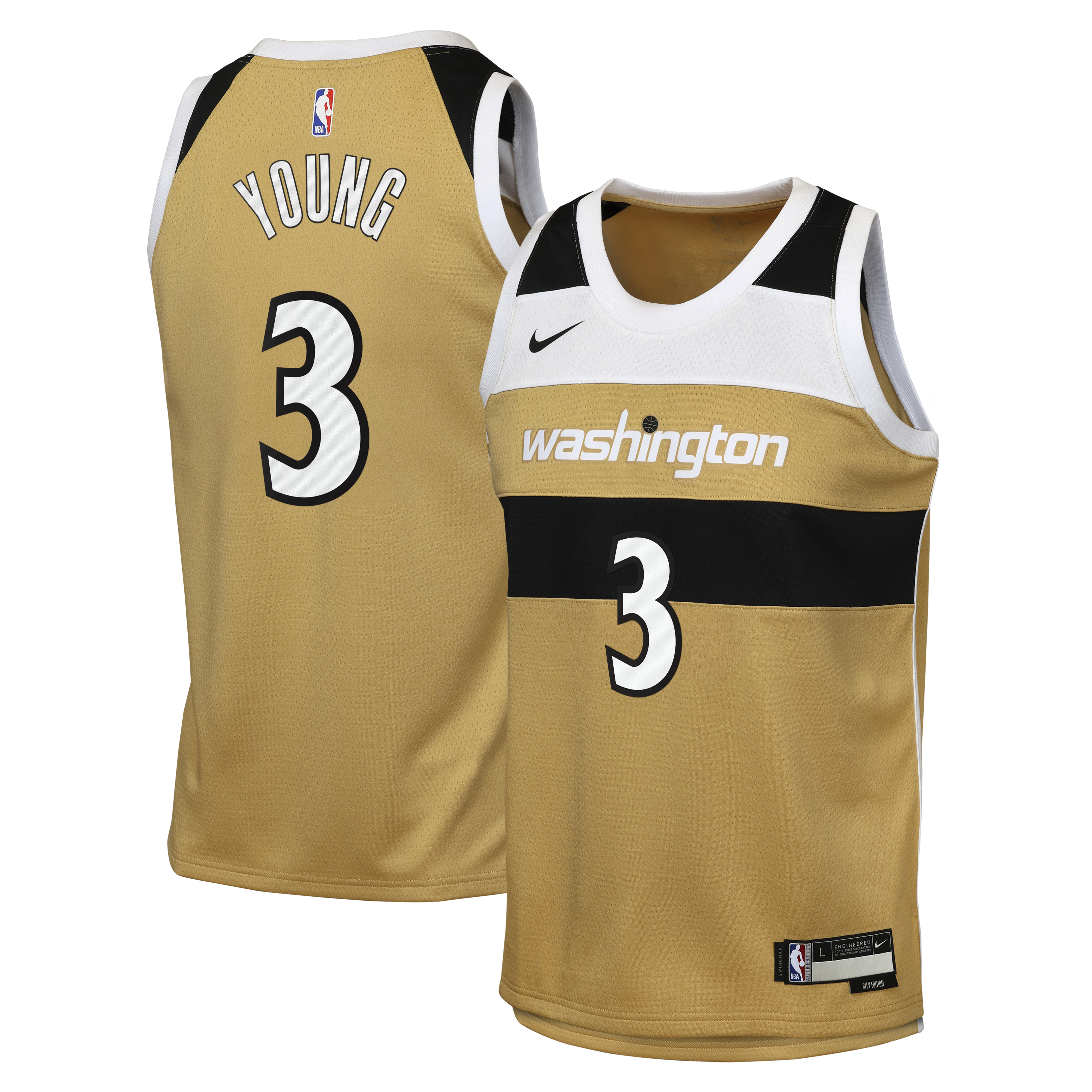 Washington Wizards 2025/26 Nike City Edition Swingman Jersey - Tan - Trae Young - Youth NBA Team Jersey Basketball Fan Apparel