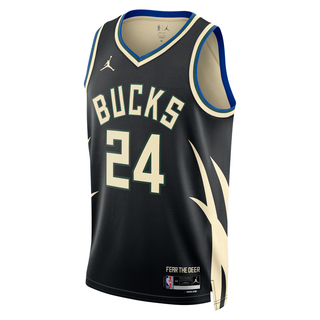 Milwaukee Bucks Jordan Brand Statement Edition Swingman Jersey - Hunter Green - Jaime Jaquez Jr. - Unisex NBA Team Jersey Basketball Fan Apparel