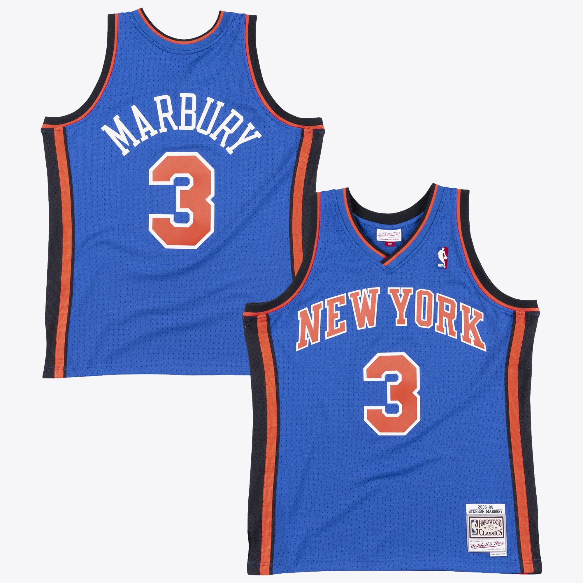 New York Knicks Mitchell & Ness Stephon Marbury 2006 Swingman Authentic Jersey - Royal Blue NBA Team Jersey Basketball Fan Apparel