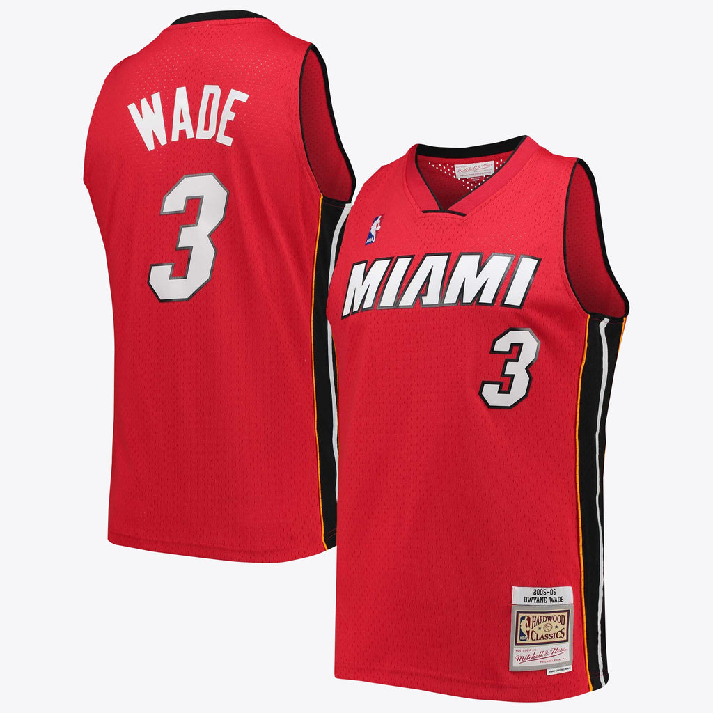 Miami Heat Mitchell & Ness NBA Dwyane Wade Alternate 2005 Hardwood Classics Swingman Jersey NBA Team Jersey Basketball Fan Apparel