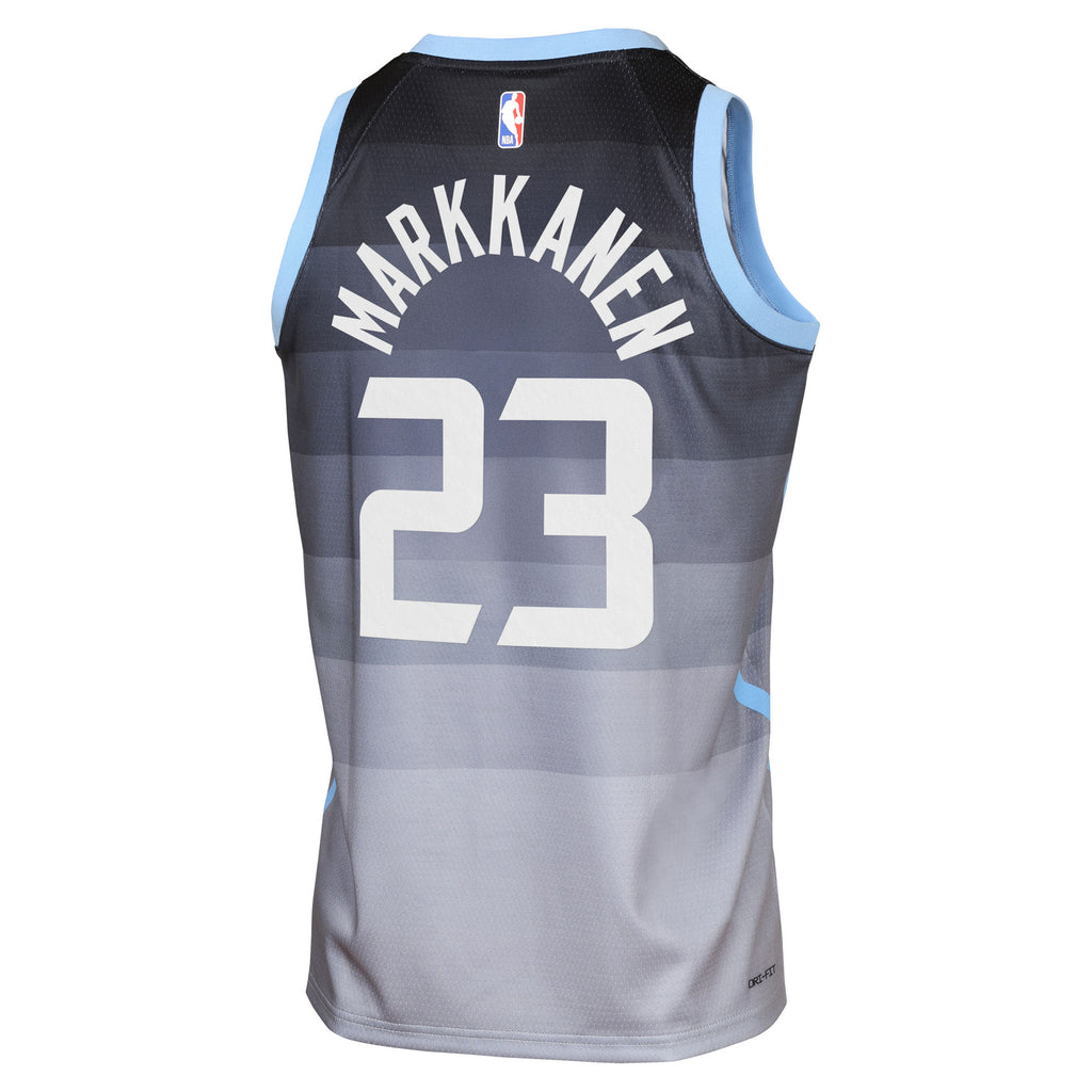 Utah Jazz Nike 2025/26 City Edition Swingman Jersey - Gray - Lauri Markkanen - Youth NBA Team Jersey Basketball Fan Apparel