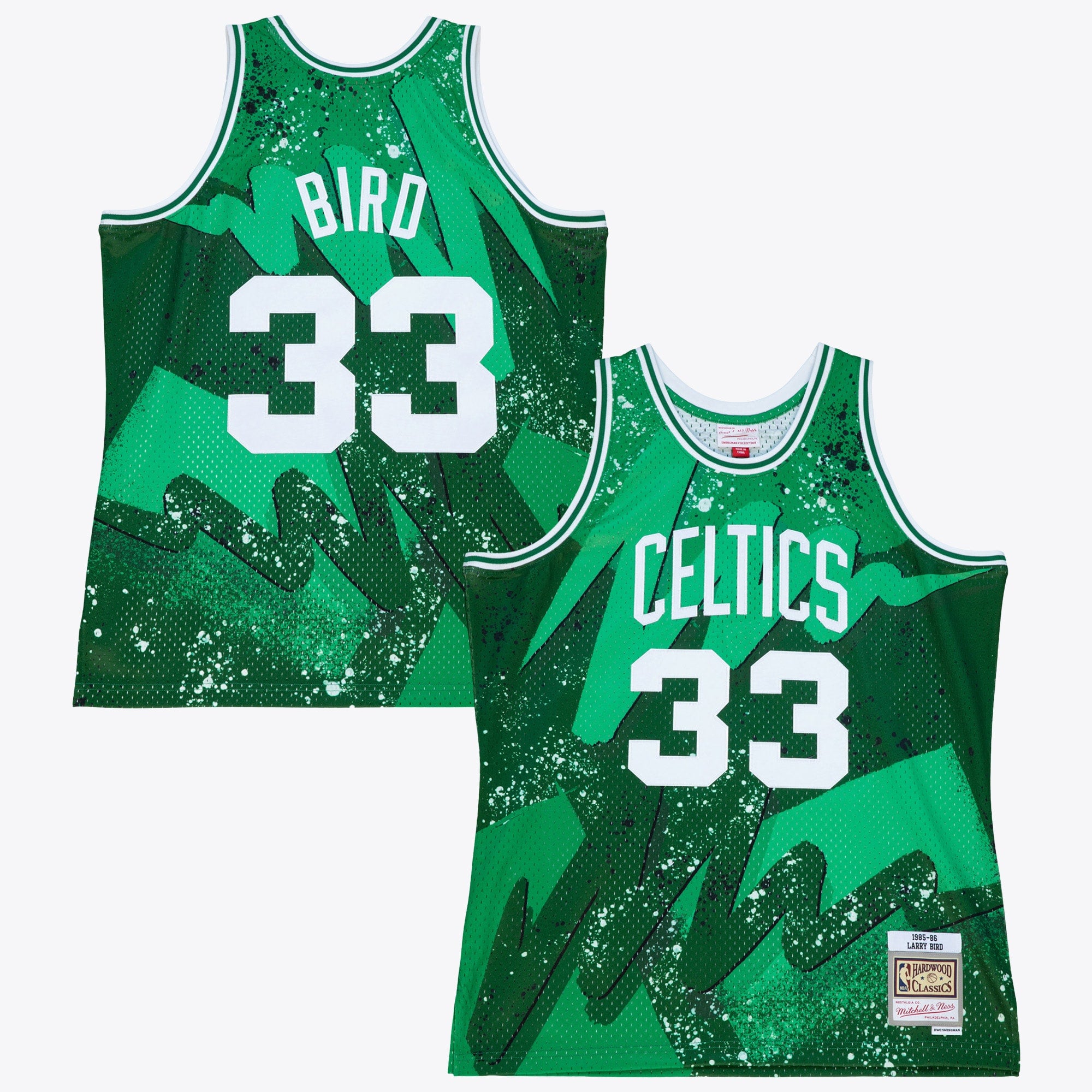 Boston Celtics Mitchell & Ness Larry Bird 1985 Hyper Hoops Swingman Jersey - Green NBA Team Jersey Basketball Fan Apparel