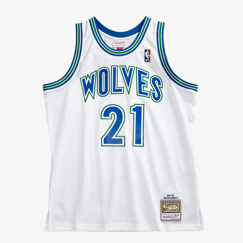 Minnesota Timberwolves Mitchell & Ness Kevin Garnett 1995 Swingman Authentic Jersey - White NBA Team Jersey Basketball Fan Apparel