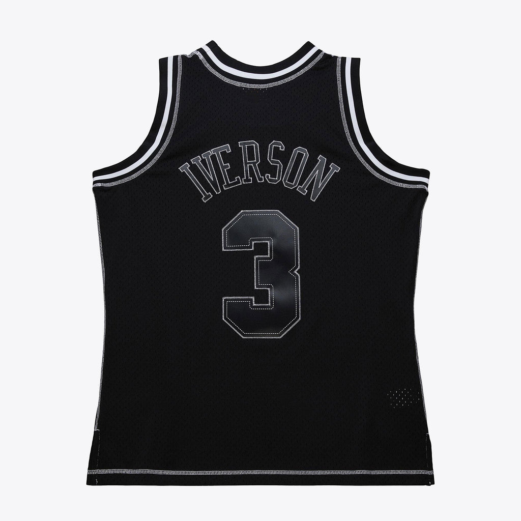 Philadelphia 76ers Mitchell & Ness Allen Iverson 1996 Contrast 2K Swingman Jersey - Black NBA Team Jersey Basketball Fan Apparel