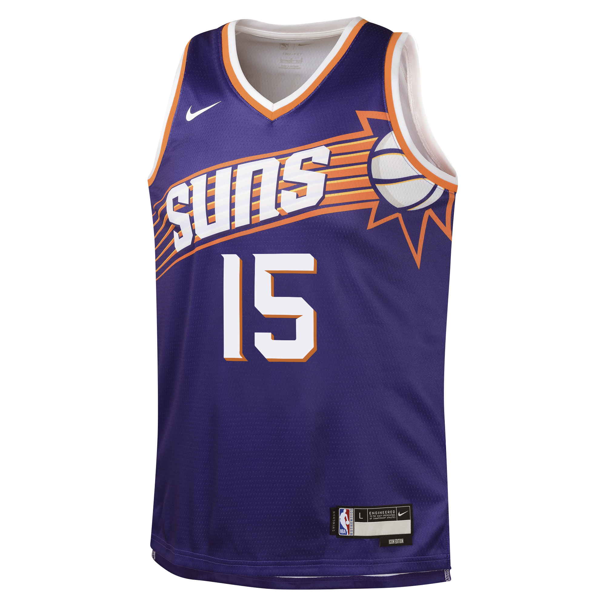 Phoenix Suns Nike Icon Edition Swingman Jersey - Purple - Devin Booker - Youth NBA Team Jersey Basketball Fan Apparel