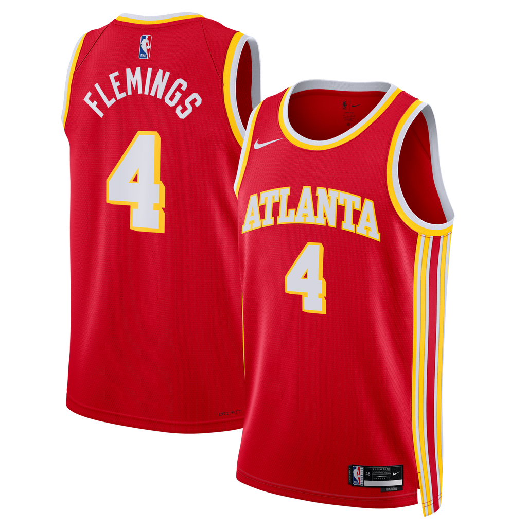 Atlanta Hawks Nike Icon Swingman Jersey - Red - Kingston Flemings - Unisex NBA Team Jersey Basketball Fan Apparel