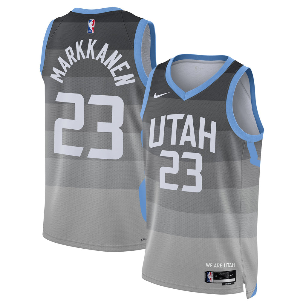 Utah Jazz Nike 2025/26 City Edition Swingman Jersey - Gray - Lauri Markkanen - Unisex NBA Team Jersey Basketball Fan Apparel