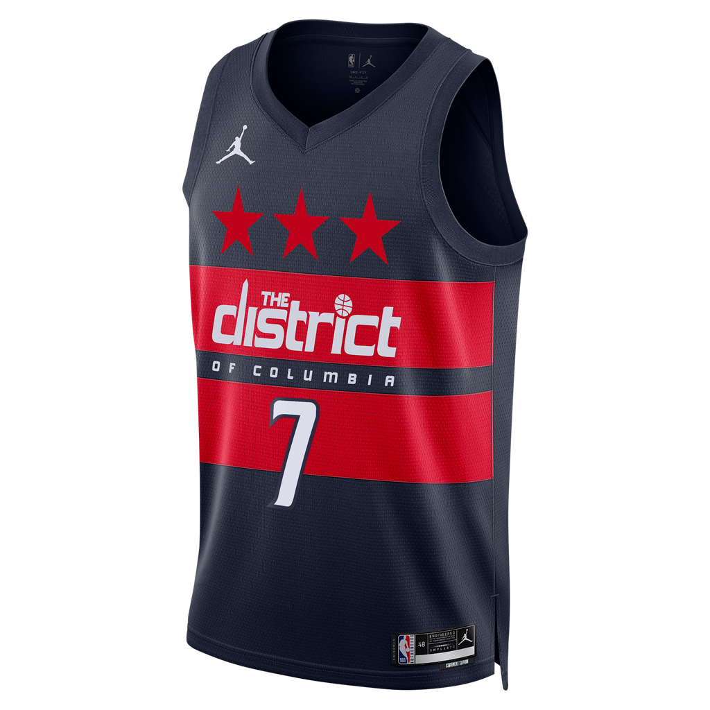 Washington Wizards Jordan Brand Statement Edition Swingman Jersey - Navy - Bub Carrington - Men's NBA Team Jersey Basketball Fan Apparel